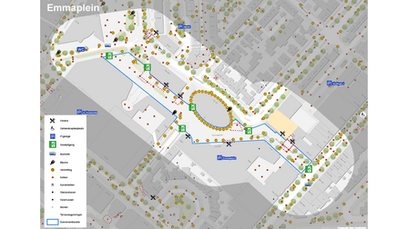Plattegrond van locatieprofiel Emmaplein