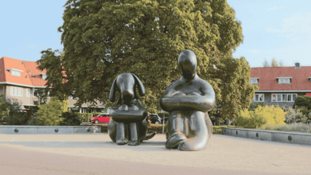 Kunstwerk Eden op het plein 1e Hogeweg