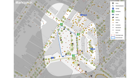Plattegrond van het locatieprofiel Marktplein