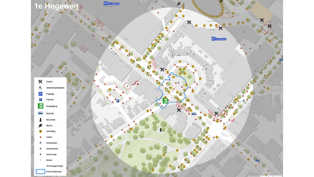Plattegrond van locatieprofiel 1e Hogeweg