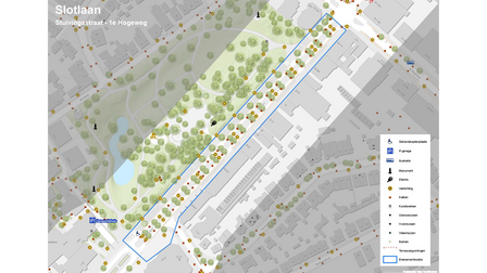 Plattegrond van het locatieprofiel Slotlaan-Stuivingastraat-1e Hogeweg